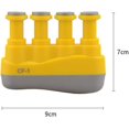 thumbnail image 3 of Renforceur de Muscles de Main, 2 Pcs Appareil d'Exercice pour Main et Doigt, Prise Réglable pour 4 Doigts (Noir et Jaune), 3 of 5