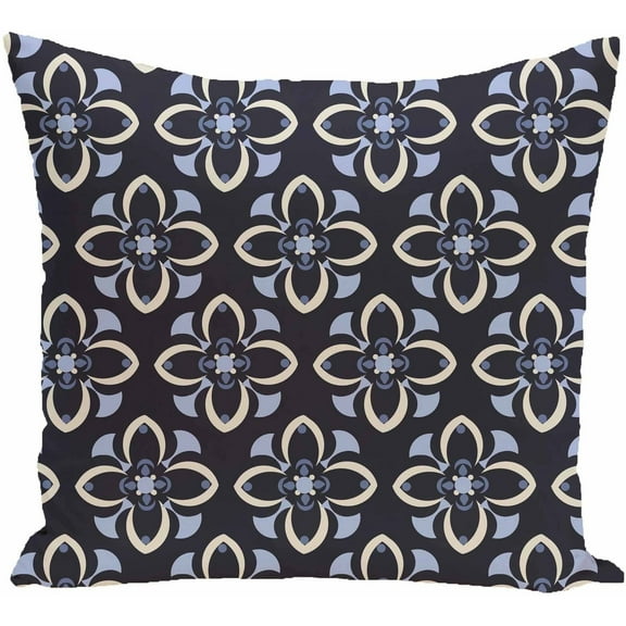 Simply Daisy 16" x 16" Trumpet Flower Geometric Print Pillow