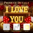 thumbnail image 3 of Set de decoración Peledic con el texto «I Love You», letras iluminadas, 73 unidades, 3 of 7