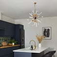 thumbnail image 5 of Astra Sputnik Satellite Pendant Light 12-Light Black Gold Sputnik Chandelier Mid Century Starburst Chandelier for Christmas Gift Living Room Bedroom Hallway Dining Room, 5 of 6