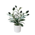thumbnail image 2 of Ramas de olivo artificiales para patios interiores | Decoración con follaje artificial realista | Adornos de plantas de plástico realistas para arreglos de mesa y jarrones en el hogar, 2 of 7