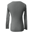 thumbnail image 5 of Gyexs Womens Long Sleeve V Neck Sweaters Ribbed Knit Slim Fit Lightweight Sweater Solid Basic Casual Pullover Tops, Z01 Grey, Size S, 5 of 6