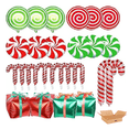 thumbnail image 1 of 30globos De Aluminio Belug  Navideños, Grandes Caramelos Con Cintas Globos  Multicolor, 1 of 5