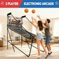 thumbnail image 6 of ZENY Electronic Double Shot Basketball Arcade Game Foldable 2-Player Hoop with 8 Game Options, LED Scoring & 4 Balls, Gold, 6 of 7