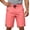Pink, variant on Bermuda Shorts for Men Summer Casual Lightweight Elastic Waist Straight Leg Loose Athletic Shorts with Zipper Pockets