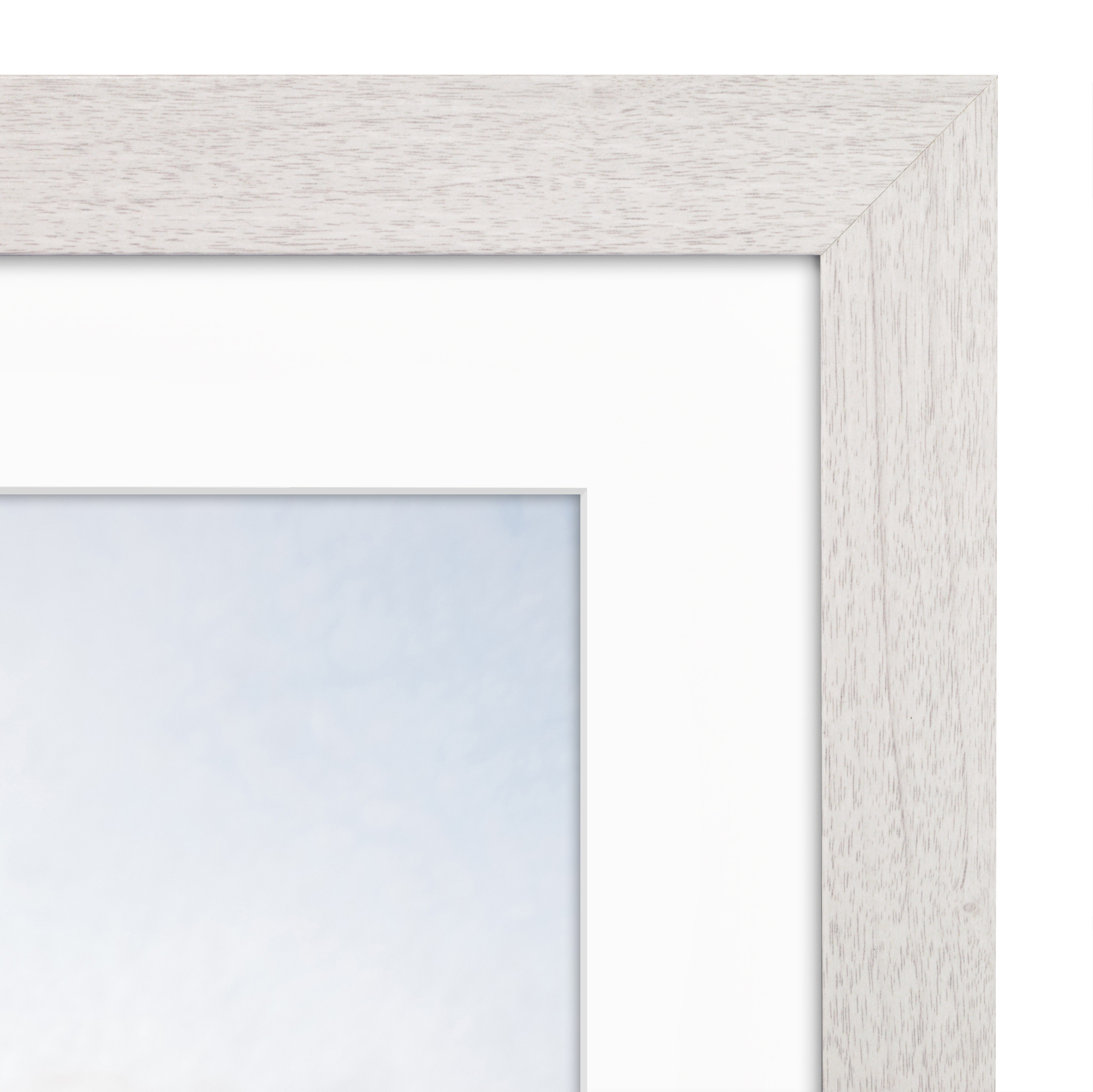 Americanflat 28x40 Poster Frame with Polished Plexiglass with 24x36 Mat Display Photo Hudson Wide - White