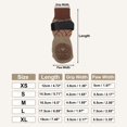 thumbnail image 2 of Unique Bargains 4Pcs Non-Slip Dog Socks with Sticky Tapes for Hardwood Floors Brown L, 2 of 7