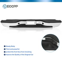 ECCPP Rear Bumper Fit for 1999-2006 for Chevrolet Silverado 1500, 2007 for Chevrolet Silverado 1500 Classic, 1999-2006 for GMC Sierra 1500 ( With License Plate Lights) Chrome