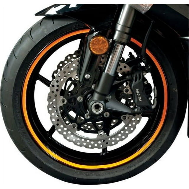 Face Lift Unlimited Sport Bike Wheel Trim Decal Kit, Flourescent Orange