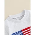 thumbnail image 6 of Musuos Baby Boys Summer Romper 3M 6M 12M 18M 4th of July Outfit Flag Embroidery Short Sleeve Crewneck Jumpsuit Independence Day clothing, 6 of 9