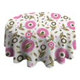 thumbnail image 4 of Pioneer Flower Floral Print Pattern Round Tablecloth 60"x60",Wrinkle Wipeable Table Cloth for Kitchen Dining Room Picnic Patio Party, 4 of 6