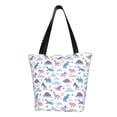 thumbnail image 2 of Kdxio Dinosaur Women Reusable Grocery Bags Foldable Ripstop,Reusable Shopping Bags for Shopping,Gym,Gift, 2 of 8
