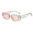 thumbnail image 6 of Rectangle Sunglasses for Women Men, Trendy Retro Square Frame Sun Glasses, UV400 Protection Fashion Shades for Driving, Travel, Outdoor, Lightweight Eyewear Lunettes de Soleil, Khaki, 6 of 7