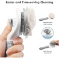 thumbnail image 2 of Dog/Cat Brush Grooming Comb,Self Cleaning Slicker Brushes with Smooth handle,Pet Grooming Tool with Cleaning Button, 2 of 4
