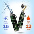 thumbnail image 2 of 29oz Insulated Water Bottle with Tea Infuser, Stainless Steel Travel Mug, Camouflage Print, 2 of 6