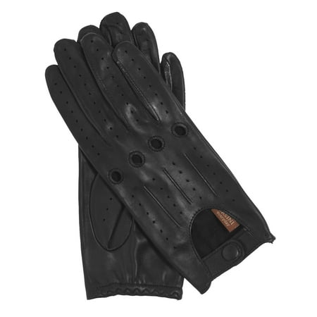 Orange Bionic Gardening Gloves - Fratelli Orsini Everyday Women's Open Back Leather Driving Gloves