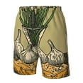 thumbnail image 4 of Fuzoiu Vintage Garlic Bread Illustration Print Men's Beach Shorts,Men's Swim Trunks,Quick Dry Board Shorts with Pockets,Men's Bathing Suits for Surfing, Running, and Casual Wear-X-Large, 4 of 6