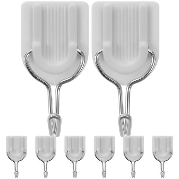 50 Pcs No Punching Hook Hangers Bulk Decorative Wall Hooks for Hanging on The Self-adhesive