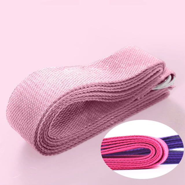 Fiudx Correa de Yoga, Suave Tela de Lino y Algodón, Hebilla Ajustable con Anilla En D, Segura y Resistente, Diseño Que No Se Estira, Ideal para Flexibilidad, Pilates, Entrenamientos En El Gimnasio, M