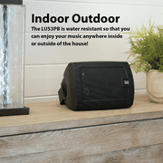 Dual LU53PB 5.25 3-Way Indoor Outdoor Speakers Pair | Weather-Resistant | Black