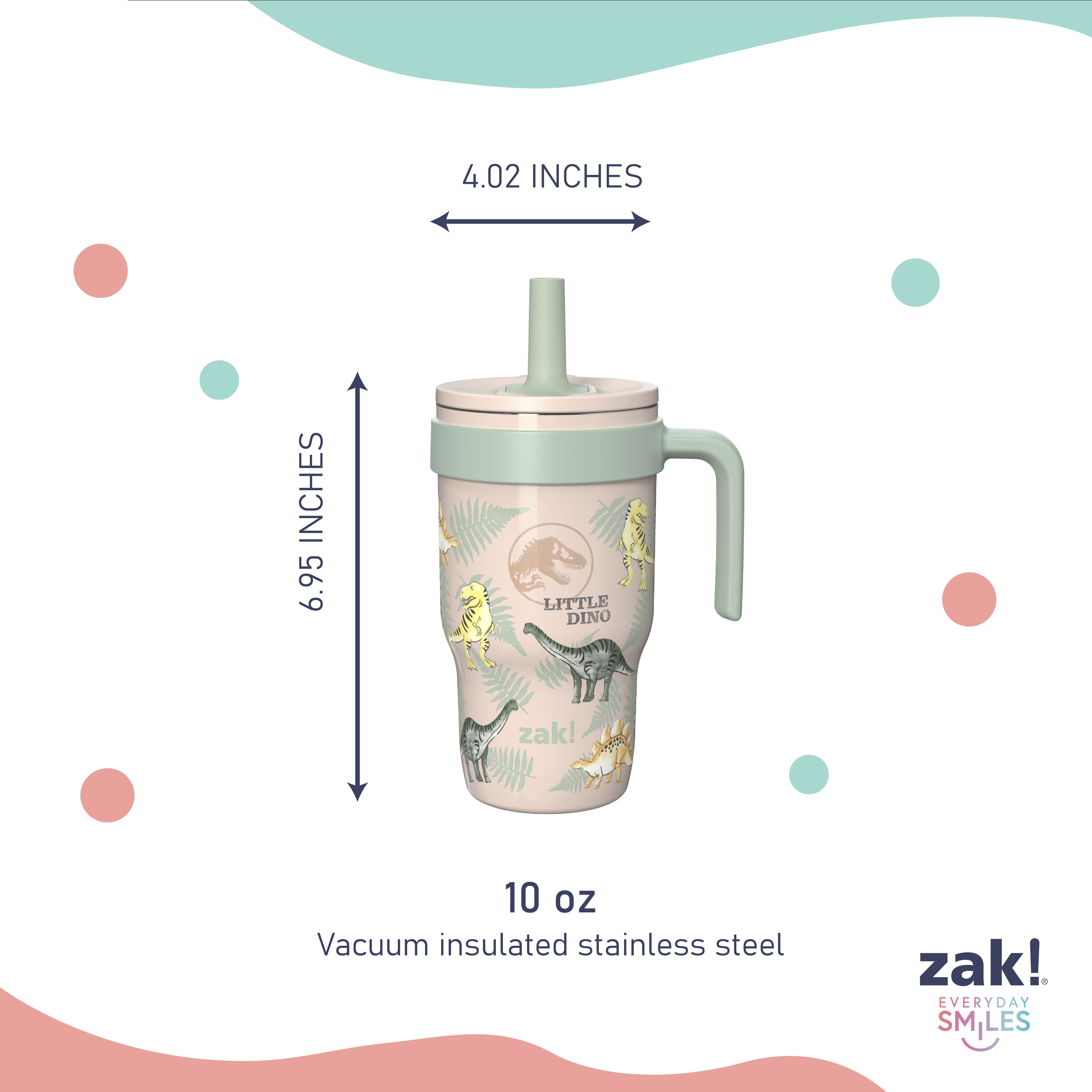 touchu かもめ すずめ セット Zak Designs 10oz Sesame Street Kids Handle Tumbler, Stainless