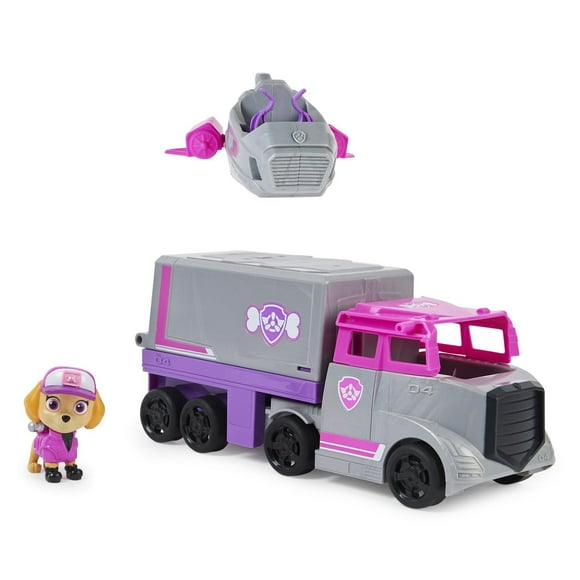 PAW Patrol, Big Truck Pup’s Skye Transforming Toy Trucks with Collectible Action Figure, Kids Toys for Ages 3 and up