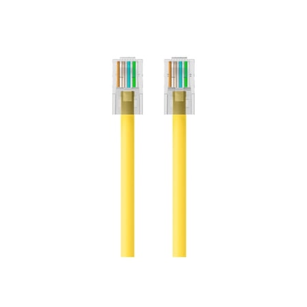 Belkin - Patch cable - RJ-45 (M) to RJ-45 (M) - 2.13 m - UTP - CAT 5e - yellow - for Omniview SMB 1x16, SMB 1x8; OmniView IP 5000HQ; OmniView SMB CAT5 KVM Switch