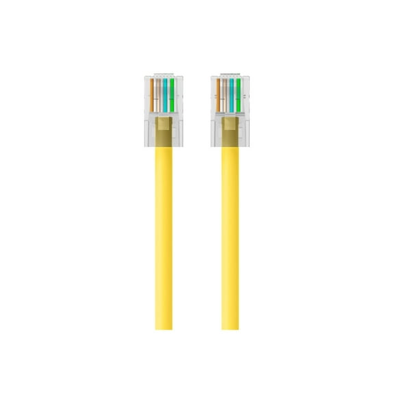 Belkin - Patch cable - RJ-45 (M) to RJ-45 (M) - 2.13 m - UTP - CAT 5e - yellow - for Omniview SMB 1x16, SMB 1x8; OmniView IP 5000HQ; OmniView SMB CAT5 KVM Switch