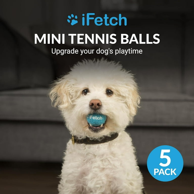 iFetch Mini Tennis Balls for Small and Medium Dogs Toy Ball 5 Pack Use with iFetch Automatic Launcher and iFetch Frenzy Brain Game Blue 1.5 Inch Diameter Walmart