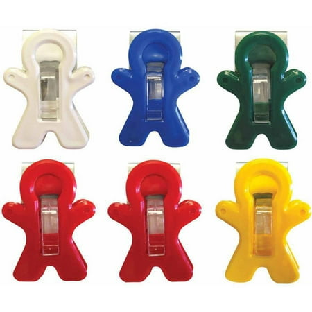 Octagon Shaped Magnet - Adams People Shaped Magnet Clip, Assorted Colors, Pack of 6
