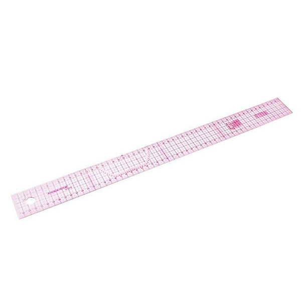 Eigraketly Regla de costura métrica cero centrado marcado plástico Manual DIY ropa alineación dibujo de confección Medidores de medidas dimensionales uno
