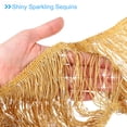 thumbnail image 4 of 5.5 Yards of 6" Yellow Sequin Fringe Trim DIY Tassel Trim, (16.4 Ft/5m), 4 of 6