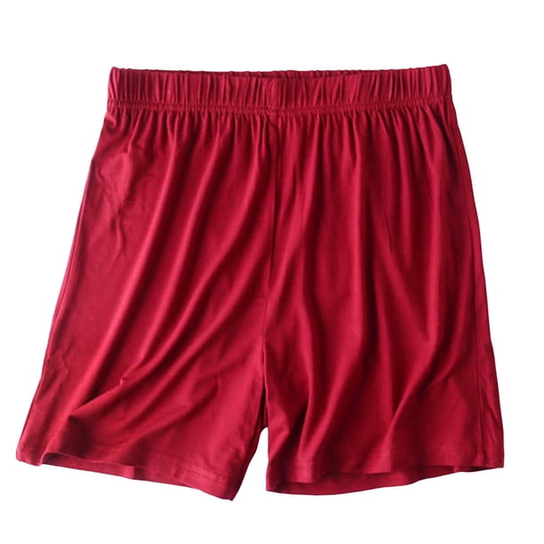 Pantalones cortos de verano para mujer, pijama informal fino, pantalones holgados para estar por casa - Material de poliéster, cintura elástica alta, ligeros