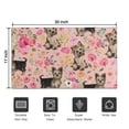 thumbnail image 5 of Yorkie Dog and Flower Florals Door Rugs,Washable Non Slip Door Mats Indoor,Decorative Door Mats,Entry Mat Indoor for Entrance,Bedroom,Kitchen,Bathroom,17"x30", 5 of 6