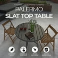 thumbnail image 2 of Four Seasons Courtyard Table de Salle à Manger Palermo à Dessus à Lattes avec Trou pour Parasol, 2 of 7