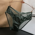 thumbnail image 3 of Women's Transparent Lace Low Waist Panties - Hollowed Out Cotton Crotch, M-XL Sizes with Waist/Length - Sexy Satin Smooth Design, 3 of 3