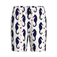 thumbnail image 4 of Gaeub Seahorses and Hearts Printed Men's Short Pajama Pants, Lightweight Lounge & Sleep Bottoms Keep You Cool - X-Large, 4 of 9