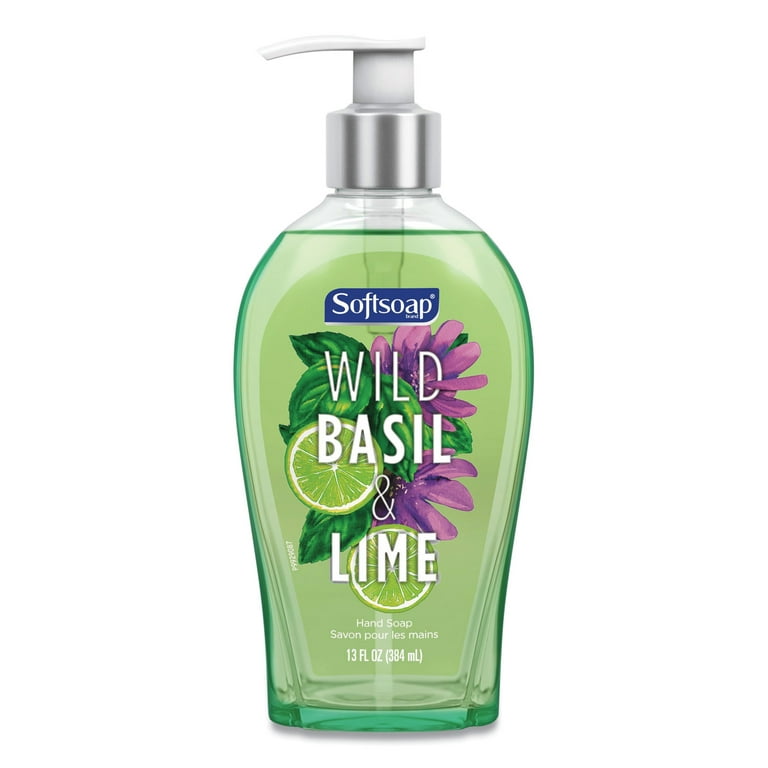 Premium Liquid Hand Soap, Basil and Lime, 13 oz, 4/Carton