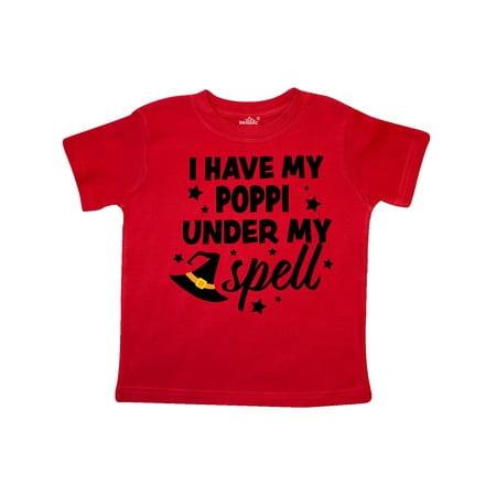 

Inktastic I Have My Poppi Under My Spell with Cute Witch Hat Gift Toddler Boy or Toddler Girl T-Shirt