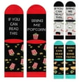 thumbnail image 5 of Men Women Novelty Funny Saying Crew Socks If You Can Read This Bring Me Popcorn Sushi Tacos Letters Print Hosiery Gifts, 5 of 14