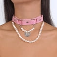 thumbnail image 2 of Colliers pour Femmes Collier de Perles pour Femmes Collier Charme Collier Ras du Cou Collier Perlé Bijoux de Mariage Bal Cadeaux Tendance pour Femmes, 2 of 7
