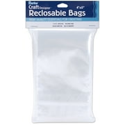 Darice Mix and Mingle Re-Closable Bags Clear Storage Bags Zipper Seal, 100 Count