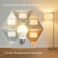 thumbnail image 2 of Brightech Montage Modern 60 in. Brushed Nickel Modern LED Super Bright Arc Floor Lamp with White Fabric Drum Shade, 2 of 13