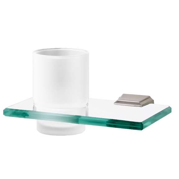 Geometric Tumbler Holder with Tumbler, Satin Nickel