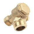 thumbnail image 5 of G1/2 Air Compressor Check Valve Copper 3Port 20*16*10mm Brass Male-Threaded Straight Line Lock Cylinder Screw Connector Tool, 5 of 9