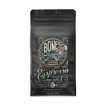 Bones Coffee Medium Roast Whole Bean Coffee | 12 oz Espresso Coffee