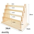 thumbnail image 4 of ziyahi Wood Earring Stand Earring Holder Display Stand Jewelry Display Rack 4 Tier, 4 of 9