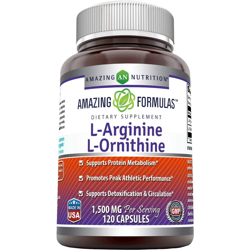Amazing Formulas LArginine/LOrnithine 1500 Mg Per Serving, 120