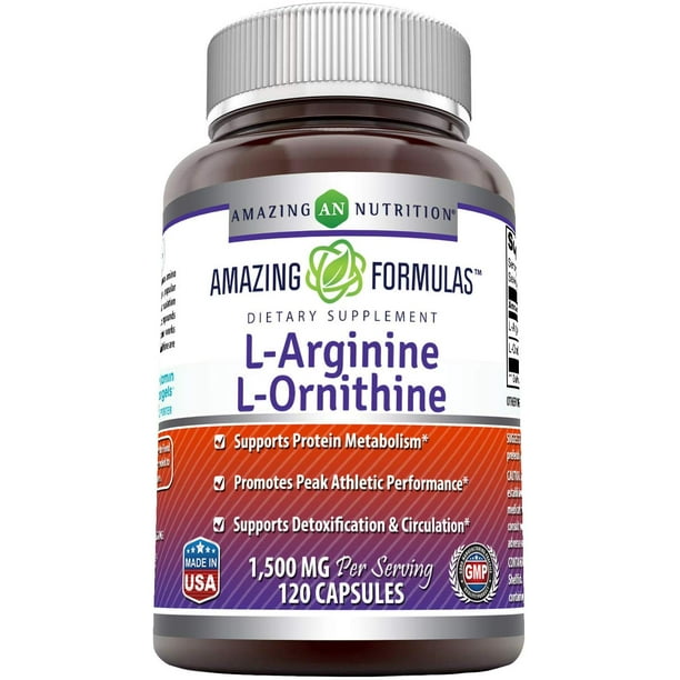 Amazing Formulas LArginine/LOrnithine 1500 Mg Per Serving, 120