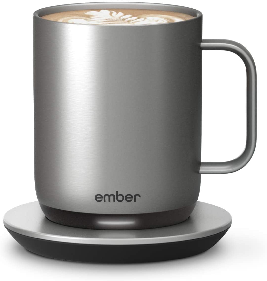 Ember Temperature Control Smart Mug 10 Ounce White App Controlled Heated Coffee Mug 1-hr Battery Life 